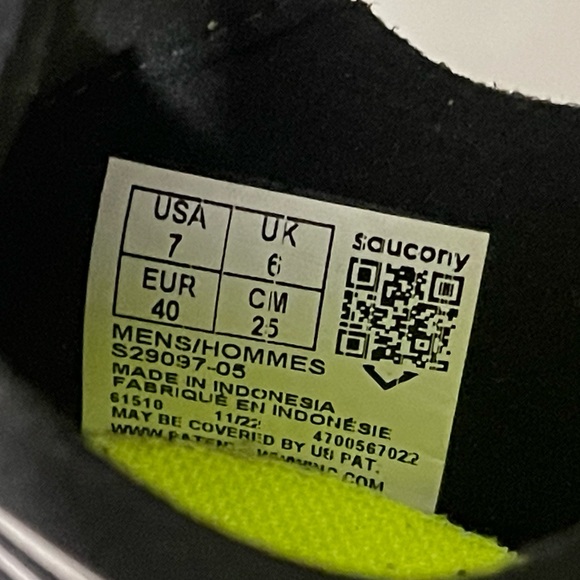 Saucony Sinister - Men’s 7 - Citron/Black - 0 miles - Picture 8 of 8